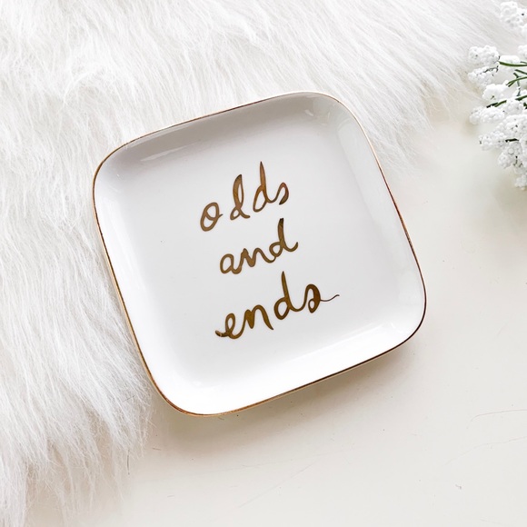 Other - small porcelain trinket with gold trim